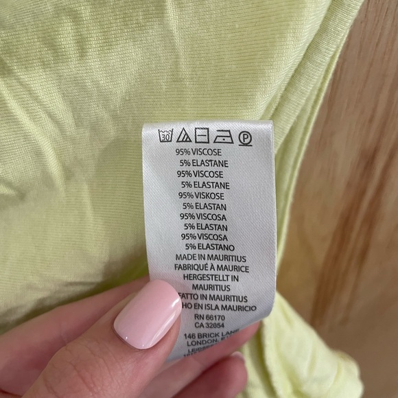 By Anthropologie diagonal ruched sleeveless tank top lime minimalist corky - Picture 9 of 9